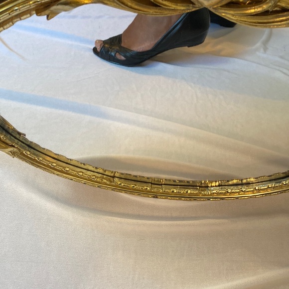 Andrew Gellar genuine leather black open toed shoes with a small wedge - Picture 5 of 7